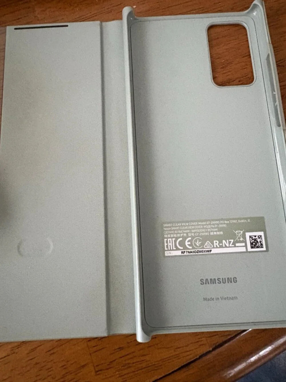 Note 20 phone cover, green, flip cover for Samsung Note 20, cover only